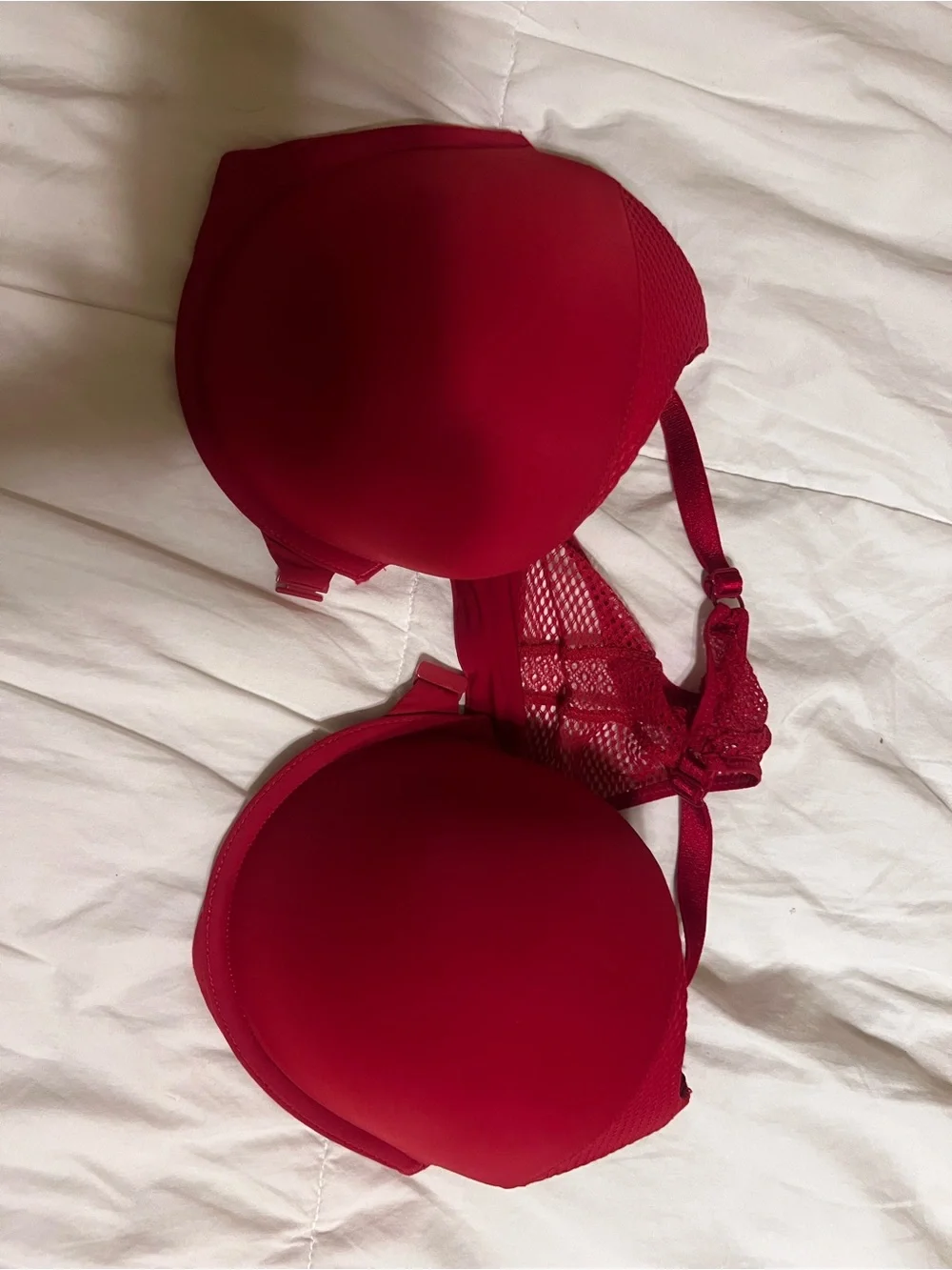 Victoria's Secret Red Lace-Back Push-Up Bra